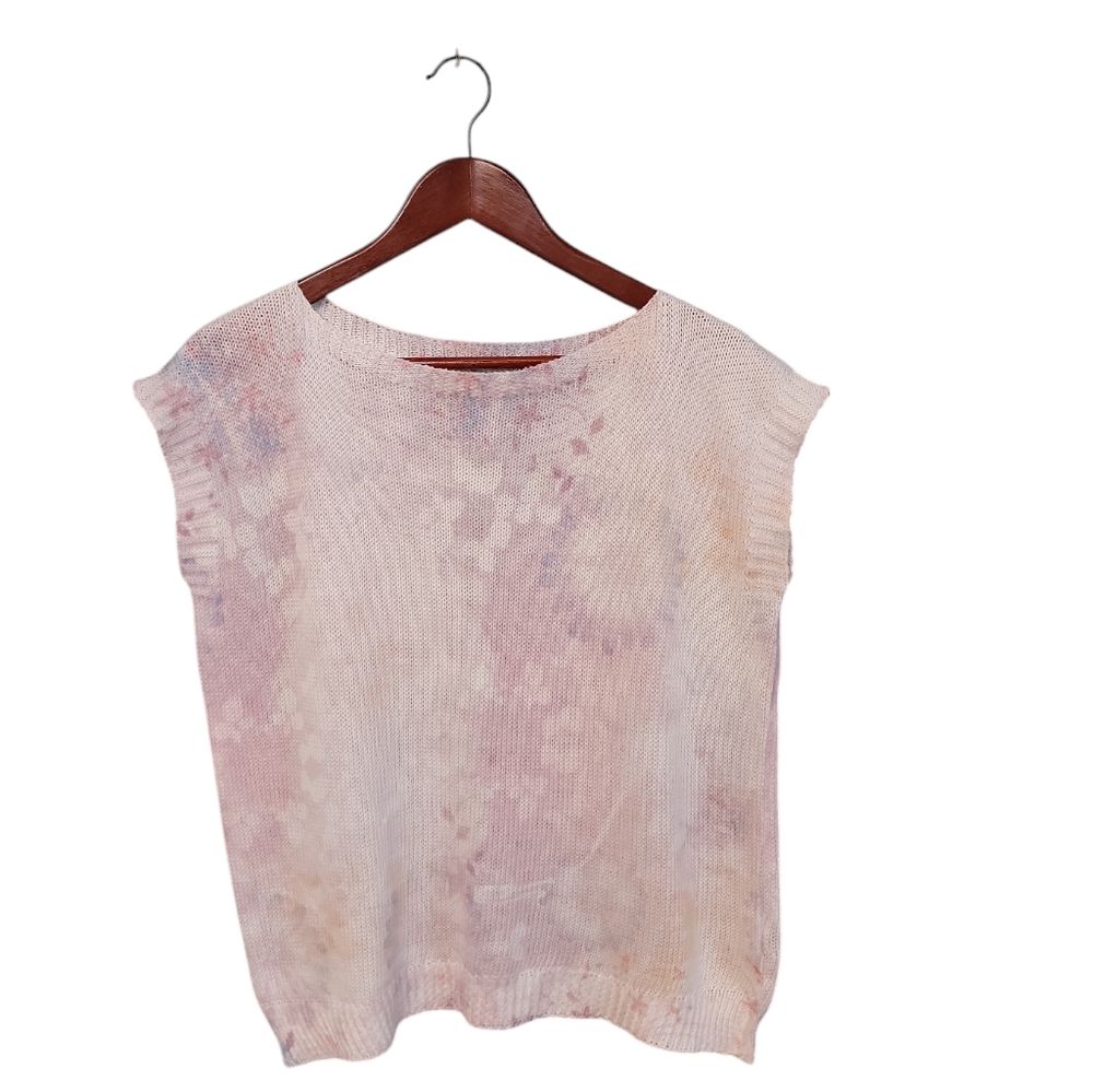 Luisa Ricci Italy Womens Pastal Floral‎ Beachy Summer Boxy Top Size Medium